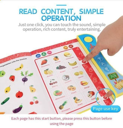 Phonetic Educational ABC 123 Learning Book with Sound - Multicolor