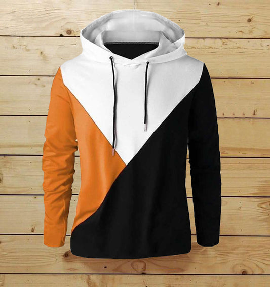 Mens Casual Cotton Color Block Hoodies