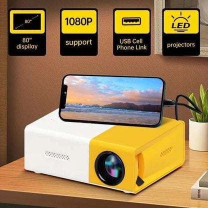 Mini Portable Projector 1080P LED Pico Video Projector for Home Theater Movie