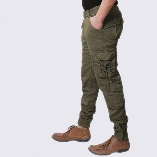 Cotton Solid Regular Fit Mens Cargo