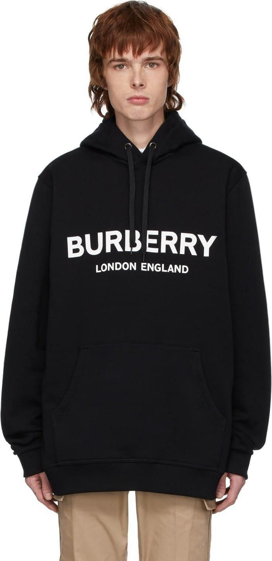 Men's Burberry Printed Black Hoodie