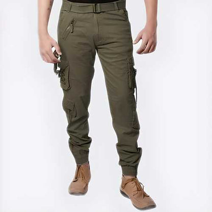 Cotton Solid Regular Fit Mens Cargo