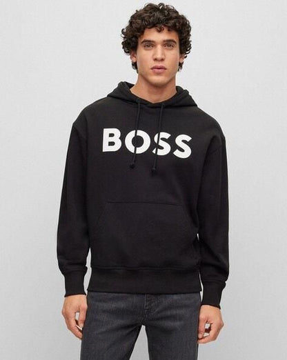 Men's Boss Printed Black Hoodie