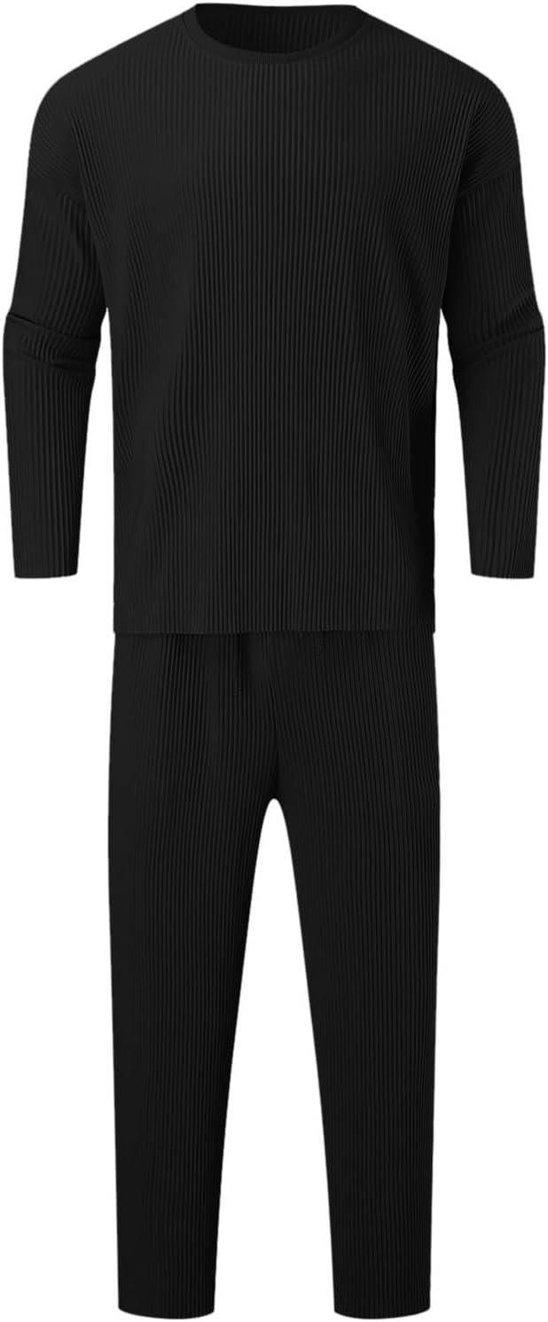 Men's Solid Round Neck Co-ord Set