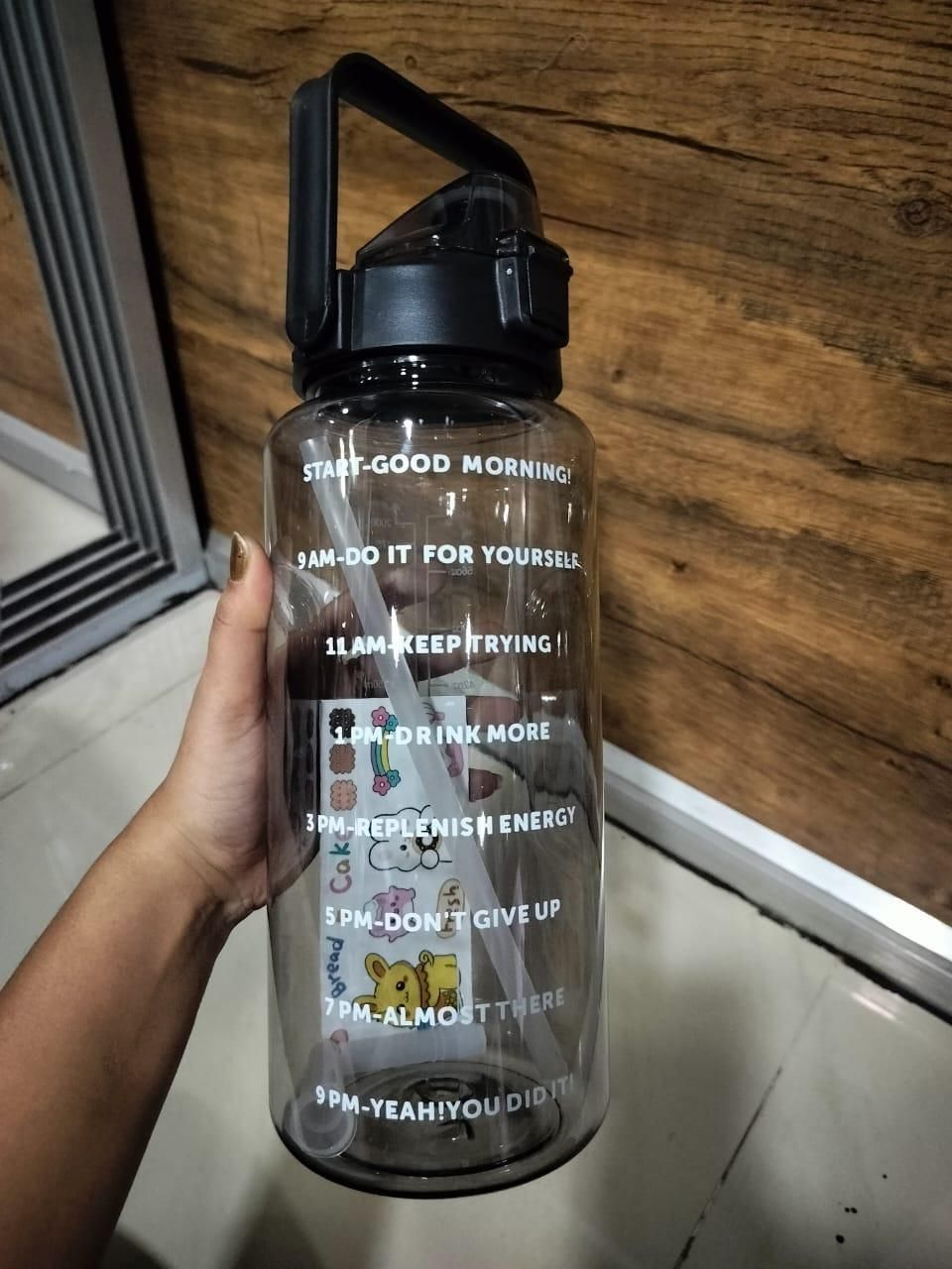 Leakproof 2L Water Bottle With Straw Sport Bottle Sipper